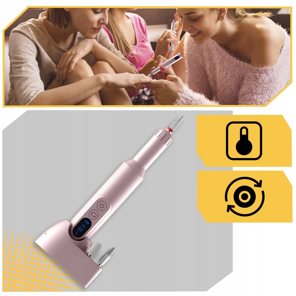 FREZARKA DO PAZNOKCI MANICURE PEDICURE PROFESJONALNA BEZPRZEWODOWA ZESTAW EAN (GTIN) 5906700046148